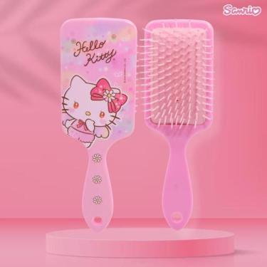 Imagem de Escova de Cabelo Desembaraçadora Raquete Hello Kitty - Sanrio