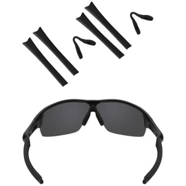 Imagem de EZReplace Kits de borracha para almofadas de nariz de substituição para óculos de sol Oakley Radar Path Pitch Range Edge, 2 pares (preto)