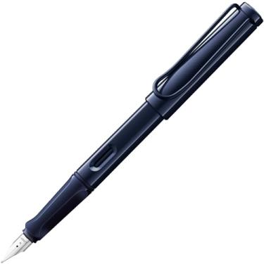 Imagem de LAMY Caneta-tinteiro safari dark dusk com aderência ergonômica e ponta de aço polido no tamanho F - ideal para qualquer escrita e caligrafia - incluindo cartucho azul LAMY T 10 - Destro