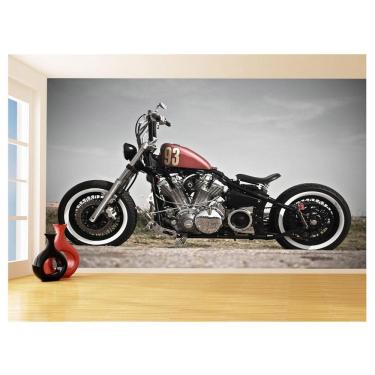Imagem de Papel De Parede 3D Moto Custom Chopper Viagem 3,5M Bkm93