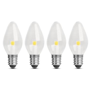 Imagem de Feit Electric Lâmpada noturna de LED C7 BP7C7/850/LED/4 0,6W 7W equivalente a 30 lúmens base candelabro LED, 5,3 cm A x 2,3 cm D, 5000K (luz do dia), 4 peças