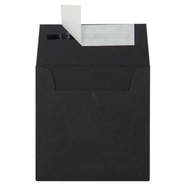Imagem de Envelopes quadrados com preel e prensa - preto meia-noite (250 unidades)