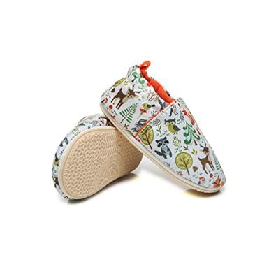 Imagem de COSANKIM Mocassins infantis para bebês meninos meninas sola macia antiderrapante primeiro andador Cirb House Shoes, 01 Floresta, 18-24 Months Toddler