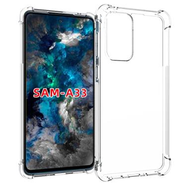 Imagem de USTIYA Capa para Samsung Galaxy A33 5G Uso Resistente, Bumper Absorção Choques em TPU Transparente Protector Câmera Espessamento nas Quatro Pontas da Carcasa