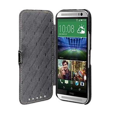 Imagem de Melkco Capas de couro premium para HTC One M8 - tipo Booka - (preto) - O2O2M8LCJB1BKLC