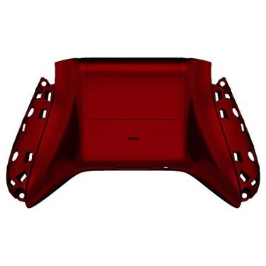 Imagem de eXtremeRate Carcaça inferior personalizada Scarlet Red Soft Touch com capa de bateria para controle Xbox Series S/X - Controle e trilhos laterais não incluídos