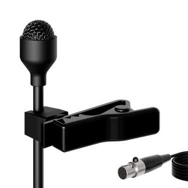 Imagem de Microfone condensador omnidirecional com clipe de lapela JK MIC-J 044 compatível com transmissor sem fio Shure (conector Mini XLR TA4F)