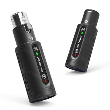 Imagem de JCANOL Receptor transmissor XLR sem fio M3S, adaptador de microfone sem fio com alta resolução de 24 bits/192 kHz, amplificador de microfone integrado para microfone dinâmico, mixer de áudio, sistema