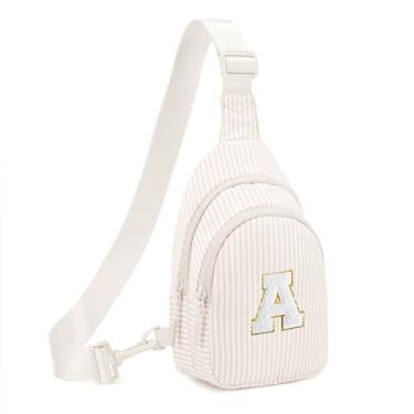 Imagem de Viverte Presentes para meninas de 8, 9, 10, 11, 12 anos, bolsas transversais, pochete para meninas adolescentes, presentes personalizados para mulheres, Bege