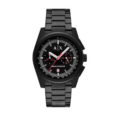 Imagem de Armani Exchange Relógio masculino cronógrafo de aço inoxidável, cor: (Modelo: AX2864), Preto