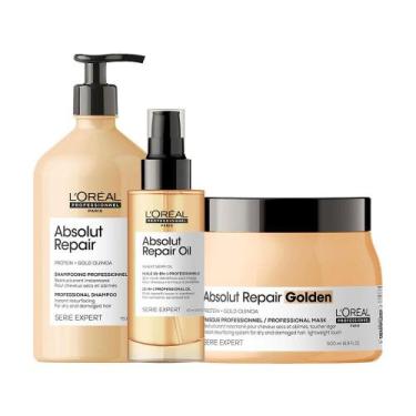 Imagem de Kit L'Oréal Pro Serie Expert Absolut Repair Gold Quinoa - Shampoo 750m