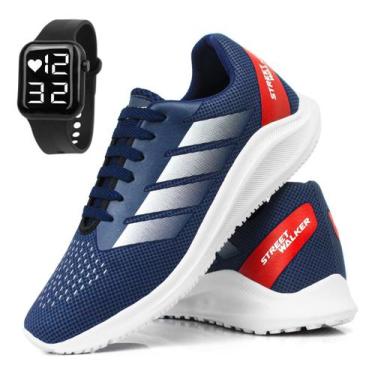Imagem de Kit Tênis Academia Masculino Ortopédico Esportivo Relógio - Kart'men, 