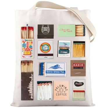 Imagem de LEVLO Bolsa de ombro Austin Texas Canvas Austin Texas Trip Fans Gift Austin Travel Shoulder Bag Austin City Merchandise (Ralomino Coffee Tote)