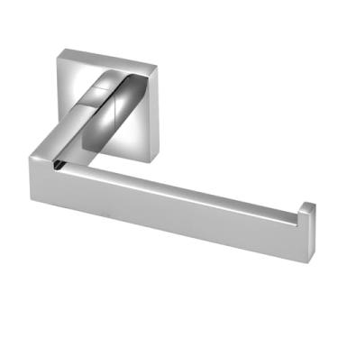 Imagem de Porta Papel Higiênico Papeleira Quadrado Metal Cromado Luxo