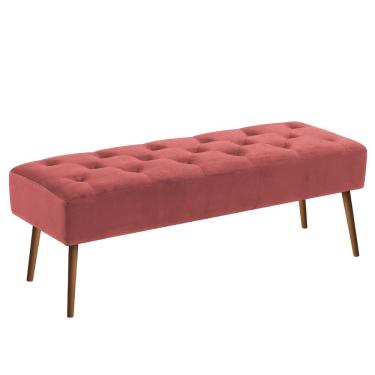 Imagem de Banco Estofado Rubi 1,40M Suede Rose - Inova Decor