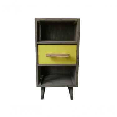 Imagem de Estante Madeira Gaveta Amarela