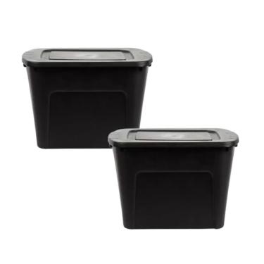 Imagem de Kit 3 Caixas Organizadora Ecobox 80l Preta