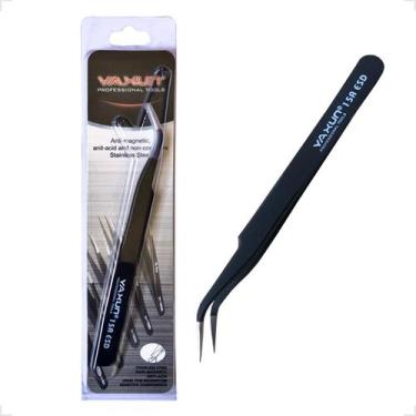 Imagem de Pinça Ponta Reta Ou Curva Ferramenta De Aço Inoxidável AntiMagnetica P