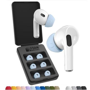 Imagem de Foam Masters Espumas de Memória Ultra-Premium para AirPods Pro 1ª e 2ª Geração | 3 Pares | Black Magic Versão 6.0 | Ajuste Seguro | Conforto | Cancelamento de Ruído Melhorado | Borrachas de Reposição