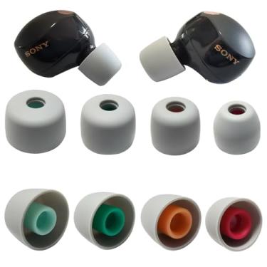 Imagem de Luckvan Ponteiras De Silicone Macio Para Fones Ouvido Substituição Sem Fio Sony Wf-1000Xm5/Wf-1000Xm4, 4 Pares, Cinza