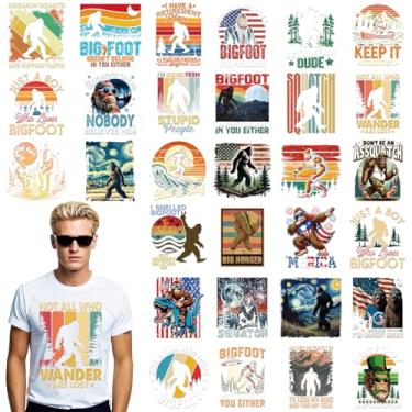 Imagem de Dazoratix Transferências De Calor Do Pé Grande - 30 Folhas Adesivos Vinil Para Transferência Térmica Gorilla Ready To Press, Remendos Roupas Em Camisetas, Artesanato Faça Você Mesmo, Decalques Almof