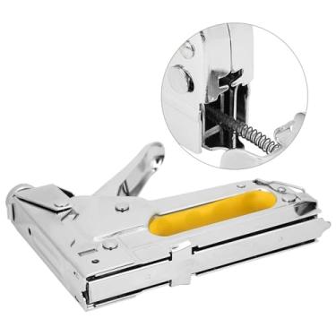 Imagem de Manual de Grampeador de Enquadramento de Serviço Pesado Ferramenta de Unhas Operadas à Mão Prateada para Móveis de Madeira