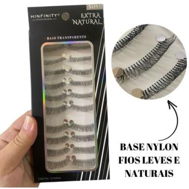 Imagem de Cilios em tela 747 m 10 pares fio de nylon natural volume - HINFINITY