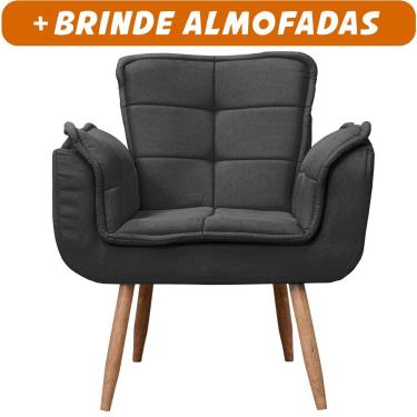 Imagem de Poltrona Opala Para Sala Cadeira Elegante Com Apoio de Braço em Veludo - Sentô