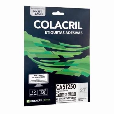 Imagem de Etiqueta Adesiva Colacril A5 Ca51250 12X50Mm C/324