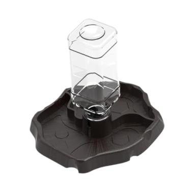 Imagem de IEUDNS Bebedouro para répteis Pet Gecko Hidratador automático Dispensador de água para répteis Alimentador de água para animais de estimação, Café Escuro