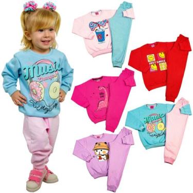 Imagem de Conjunto moletom peluciado  menina  02 ao 12 - Leleco peteleco 