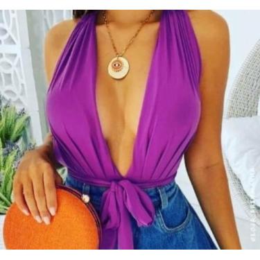 Imagem de Body feminino multiformas com bojo tecido poliester - moda filo, Pink,