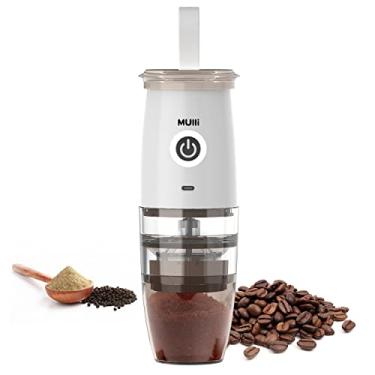 Imagem de Mulli Moedor De Café Portátil, Elétrico/Manual, 2 Em 1, Ajustável Com 5 Ajustes Moagem Precisos Para Gotejamento/Espresso/Cozimento