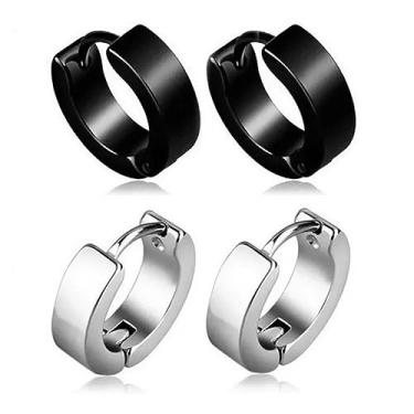 Imagem de Brinco Masculino Feminino Argola Aço Cirúrgico Antialérgico