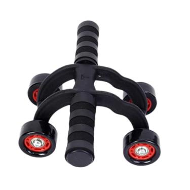 Imagem de menolana Rolo abdominal de 4 rodas, máquina de abdominais portátil, equipamento de treinamento, máquina de exercícios para profissionais