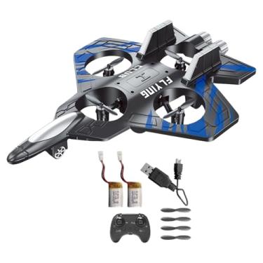 Imagem de Esquirla Avião de brinquedo de espuma com remoto e luz RC para crianças, brinquedo de aeronave para aniversário, jardim, dia crianças, Azul