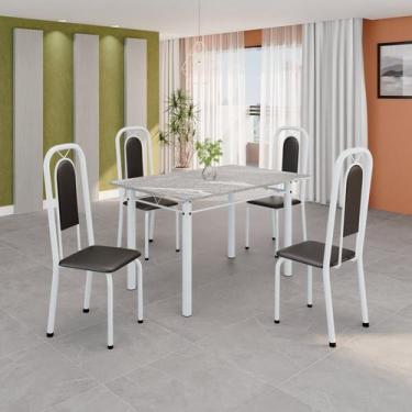 Imagem de Conjunto para Sala de Jantar com 4 Cadeiras Lara - Soma Móveis