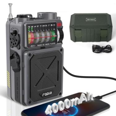 Imagem de Rádio de ondas curtas Emgykit R11 4000mAh/14800mWh AM/FM/WB/SW