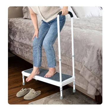 Imagem de Mybow Banco De Apoio Médico Com Alça Para Idosos E Adultos, Ajustável, Corrimão Cabeceira, Plataforma Resistente, Barra Segurança Cama, Escadas