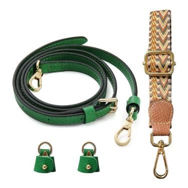 Imagem de RUISOD Alça transversal compatível com bolsa Longchamp LP Xtra XS, kit de conversão, ferragens douradas, Verde com ouro Hw, P