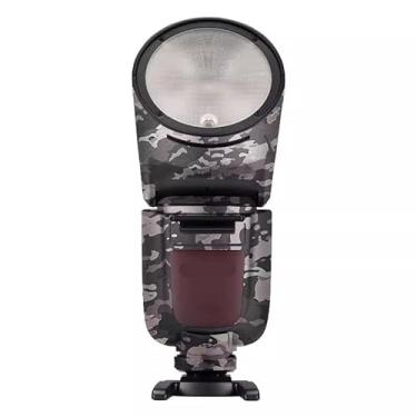 Imagem de Adesivo flash para câmera antiarranhões para Godox V1 Pro Flash estroboscópico protetor de vinil protetor corporal decalque de revestimento V1 Pro (Camuflagem de campo)