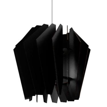 Imagem de Luminária Teto Tipo Pendente Espiral Mdf - Completa Cor: Preta