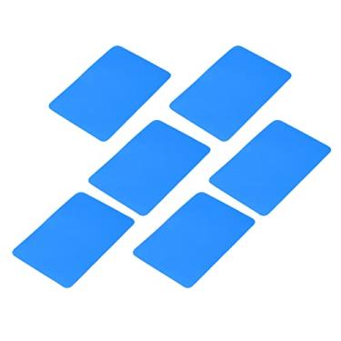 Imagem de 6pcs Reparação inflável de barcos Use kit de patch de PVC resistente a caiaque, boia, bote, equipamentos de esportes aquáticos, infláveis ​​de piscina Fácil de usar acessórios (Blue)