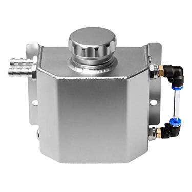 Imagem de Tanque de radiador de refrigeração universal de 1 L, tanque de transbordamento, refrigerante de alumínio com tampa
