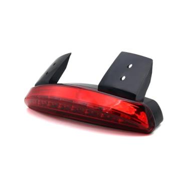 Imagem de DEMYPROX Luz de motocicleta Cafe Racer Fender Edge LED luz traseira de freio para Harley Touring Sportster XL 883 1200 (vermelho)