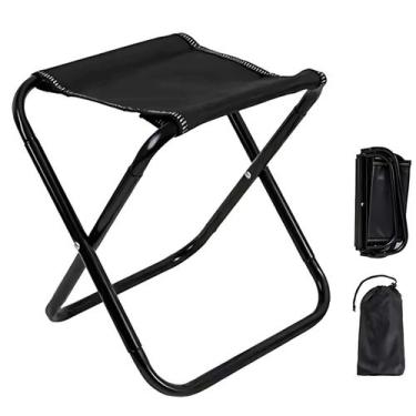 Imagem de Banco Banquinho Dobravel Banqueta Cadeira Portatil Camping Acampamento