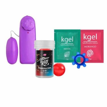 Imagem de Kit sex shop Casal brinquedo e Lubrificantes íntimo Pepper Ball - Char