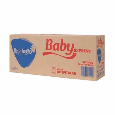 Imagem de Lençol Hospitalar Baby 50x50 Branco C/06 Rolos