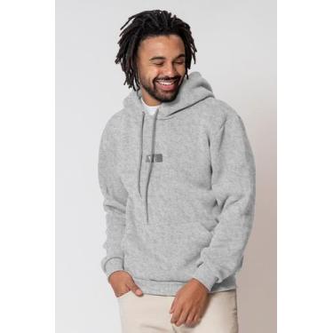 Imagem de Blusa Masculina Moletom Canguru Logo Polo Wear Cinza, Cinza médio, P