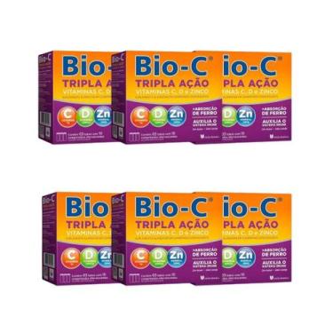 Imagem de Kit 6 Suplemento Bio-C Tripla Ação 30 Comp - União Química